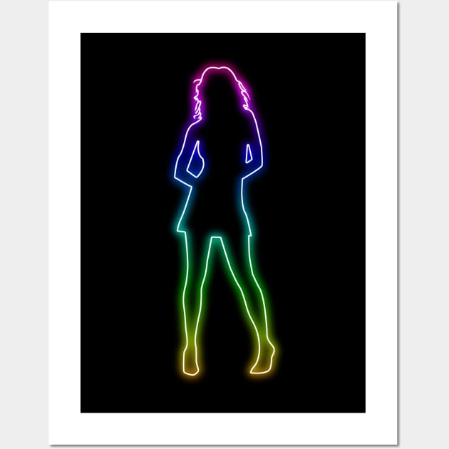 Neon Light Dancer Wall Art by podartist